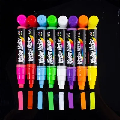 8colors8mm علامة الفلورسنت للوحة الكتابة LED